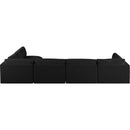  Manufacturer Color_Black -- Meridian Ease Fabric 5 pc Sectional IMAGE 5