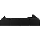  Manufacturer Color_Black -- Meridian Ease Fabric 5 pc Sectional IMAGE 6