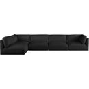  Manufacturer Color_Black -- Meridian Ease Fabric 5 pc Sectional IMAGE 7