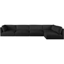  Manufacturer Color_Black -- Meridian Ease Fabric 5 pc Sectional IMAGE 8