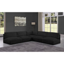  Manufacturer Color_Black -- Meridian Ease Fabric 5 pc Sectional IMAGE 2