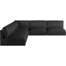  Manufacturer Color_Black -- Meridian Ease Fabric 5 pc Sectional IMAGE 5
