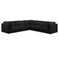  Manufacturer Color_Black -- Meridian Ease Fabric 5 pc Sectional IMAGE 1