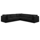 Meridian Ease Black Polyester Fabric Modular Sectional IMAGE 1