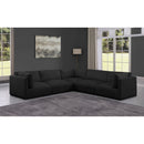  Manufacturer Color_Black -- Meridian Ease Fabric 5 pc Sectional IMAGE 2