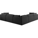  Manufacturer Color_Black -- Meridian Ease Fabric 5 pc Sectional IMAGE 3
