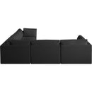  Manufacturer Color_Black -- Meridian Ease Fabric 5 pc Sectional IMAGE 4
