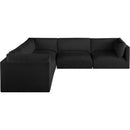  Manufacturer Color_Black -- Meridian Ease Fabric 5 pc Sectional IMAGE 5