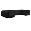  Manufacturer Color_Black -- Meridian Ease Fabric 6 pc Sectional IMAGE 1