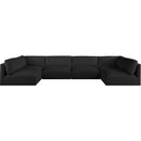  Manufacturer Color_Black -- Meridian Ease Fabric 6 pc Sectional IMAGE 4