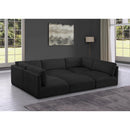  Manufacturer Color_Black -- Meridian Ease Fabric 6 pc Sectional IMAGE 2