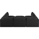  Manufacturer Color_Black -- Meridian Ease Fabric 6 pc Sectional IMAGE 3