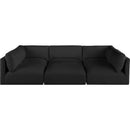  Manufacturer Color_Black -- Meridian Ease Fabric 6 pc Sectional IMAGE 4