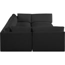  Manufacturer Color_Black -- Meridian Ease Fabric 6 pc Sectional IMAGE 5