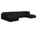  Manufacturer Color_Black -- Meridian Ease Fabric 6 pc Sectional IMAGE 1