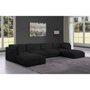  Manufacturer Color_Black -- Meridian Ease Fabric 6 pc Sectional IMAGE 2