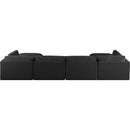  Manufacturer Color_Black -- Meridian Ease Fabric 6 pc Sectional IMAGE 3