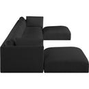  Manufacturer Color_Black -- Meridian Ease Fabric 6 pc Sectional IMAGE 5