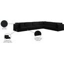  Manufacturer Color_Black -- Meridian Ease Fabric 6 pc Sectional IMAGE 10
