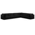  Manufacturer Color_Black -- Meridian Ease Fabric 6 pc Sectional IMAGE 1