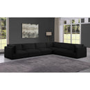  Manufacturer Color_Black -- Meridian Ease Fabric 6 pc Sectional IMAGE 2