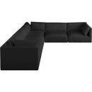 Manufacturer Color_Black -- Meridian Ease Fabric 6 pc Sectional IMAGE 4