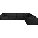  Manufacturer Color_Black -- Meridian Ease Fabric 6 pc Sectional IMAGE 5