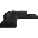  Manufacturer Color_Black -- Meridian Ease Fabric 6 pc Sectional IMAGE 4