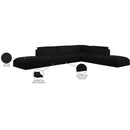  Manufacturer Color_Black -- Meridian Ease Fabric 6 pc Sectional IMAGE 9