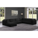  Manufacturer Color_Black -- Meridian Ease Fabric 7 pc Sectional IMAGE 2