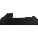  Manufacturer Color_Black -- Meridian Ease Fabric 7 pc Sectional IMAGE 3