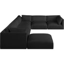  Manufacturer Color_Black -- Meridian Ease Fabric 7 pc Sectional IMAGE 4