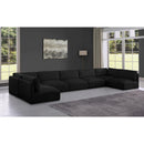  Manufacturer Color_Black -- Meridian Ease Fabric 7 pc Sectional IMAGE 2