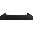  Manufacturer Color_Black -- Meridian Ease Fabric 7 pc Sectional IMAGE 3