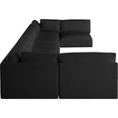  Manufacturer Color_Black -- Meridian Ease Fabric 7 pc Sectional IMAGE 5