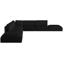  Manufacturer Color_Black -- Meridian Ease Fabric 7 pc Sectional IMAGE 4