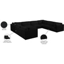 Meridian Ease Black Polyester Fabric Modular Sectional IMAGE 10