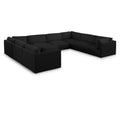 Manufacturer Color_Black -- Meridian Ease Fabric 8 pc Sectional IMAGE 1