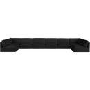 Meridian Ease Black Polyester Fabric Modular Sectional IMAGE 4