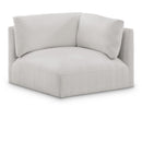 Meridian Ease Cream Polyester Fabric Corner IMAGE 1