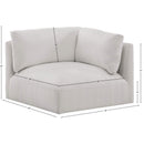  Manufacturer Color_Cream -- Ease Cream Fabric Upholstered Modular Corner Chair IMAGE 6