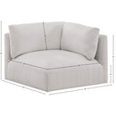 Meridian Ease Cream Polyester Fabric Corner IMAGE 6