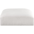 Meridian Ease Cream Polyester Fabric Ottoman IMAGE 3