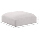  Manufacturer Color_Cream -- Ease Cream Fabric Upholstered Modular Ottoman IMAGE 5