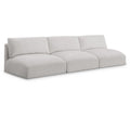  Manufacturer Color_Cream -- Ease 114" Cream Fabric Upholstered 3 pc Armless Modular Sofa IMAGE 1