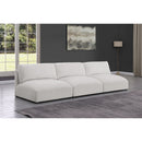  Manufacturer Color_Cream -- Ease 114" Cream Fabric Upholstered 3 pc Armless Modular Sofa IMAGE 2