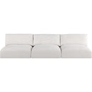  Manufacturer Color_Cream -- Ease 114" Cream Fabric Upholstered 3 pc Armless Modular Sofa IMAGE 4
