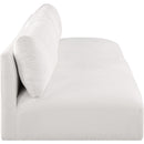  Manufacturer Color_Cream -- Ease 114" Cream Fabric Upholstered 3 pc Armless Modular Sofa IMAGE 5