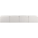  Manufacturer Color_Cream -- Ease 152" Cream Fabric Upholstered 4 pc Armless Modular Sofa IMAGE 3