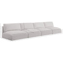 Meridian Ease Cream Polyester Fabric Modular Sofa IMAGE 7